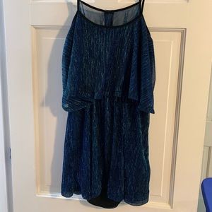 Lovers and Friends blue metallic dress